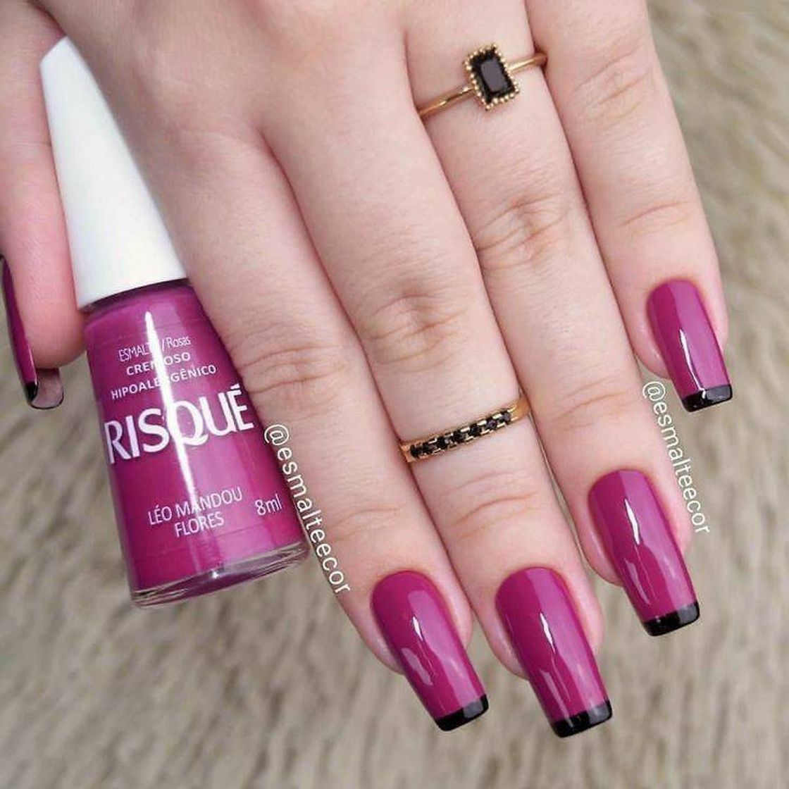 Fashion Unhas linda roxa 