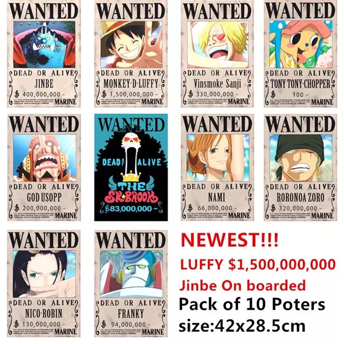 Product Carteles One Piece wanted