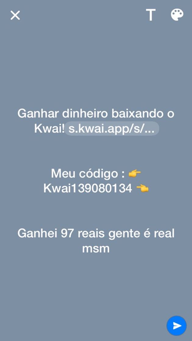 Moda Ganhar dinheiro baixando o Kwai!https://s.kwai.app/s/9LOYtdh