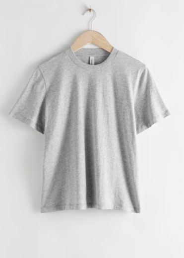 Camiseta algodón gris