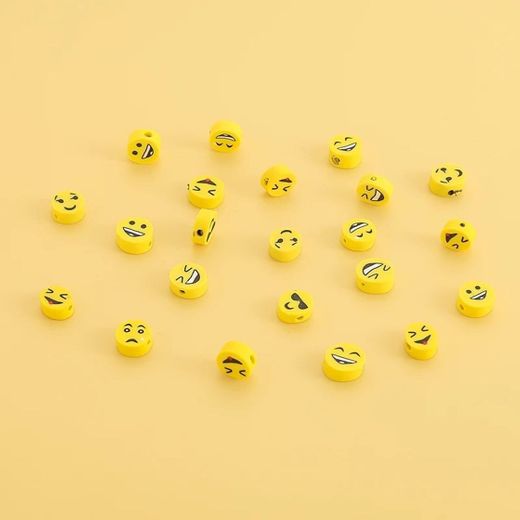 Emoji clay beads