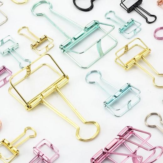 Paper clips metallic colours