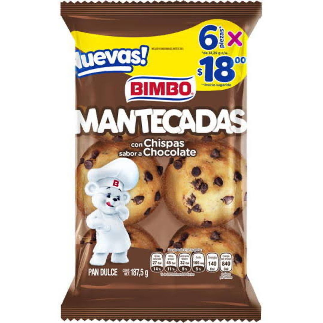 Fashion Mantecadas Bimbo con Chispas de Chocolate