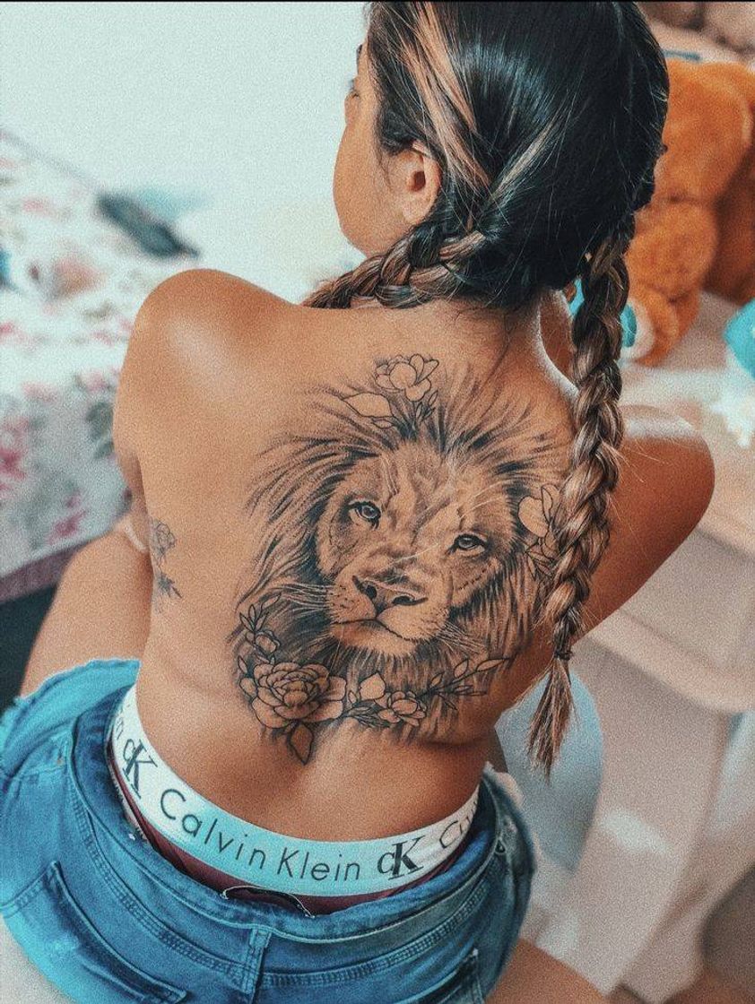 Moda Tatto leão nas costas linda 😍😍😍