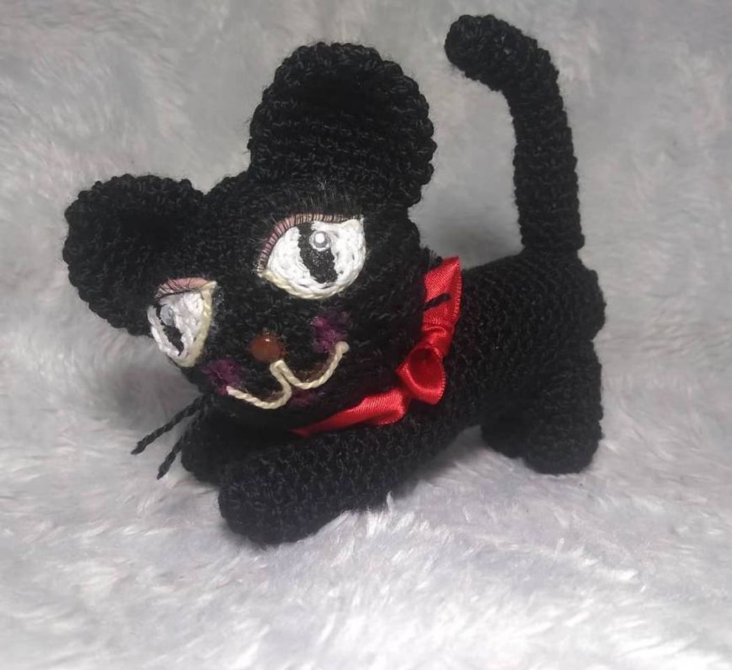 Moda Amigurumi gatinha preta