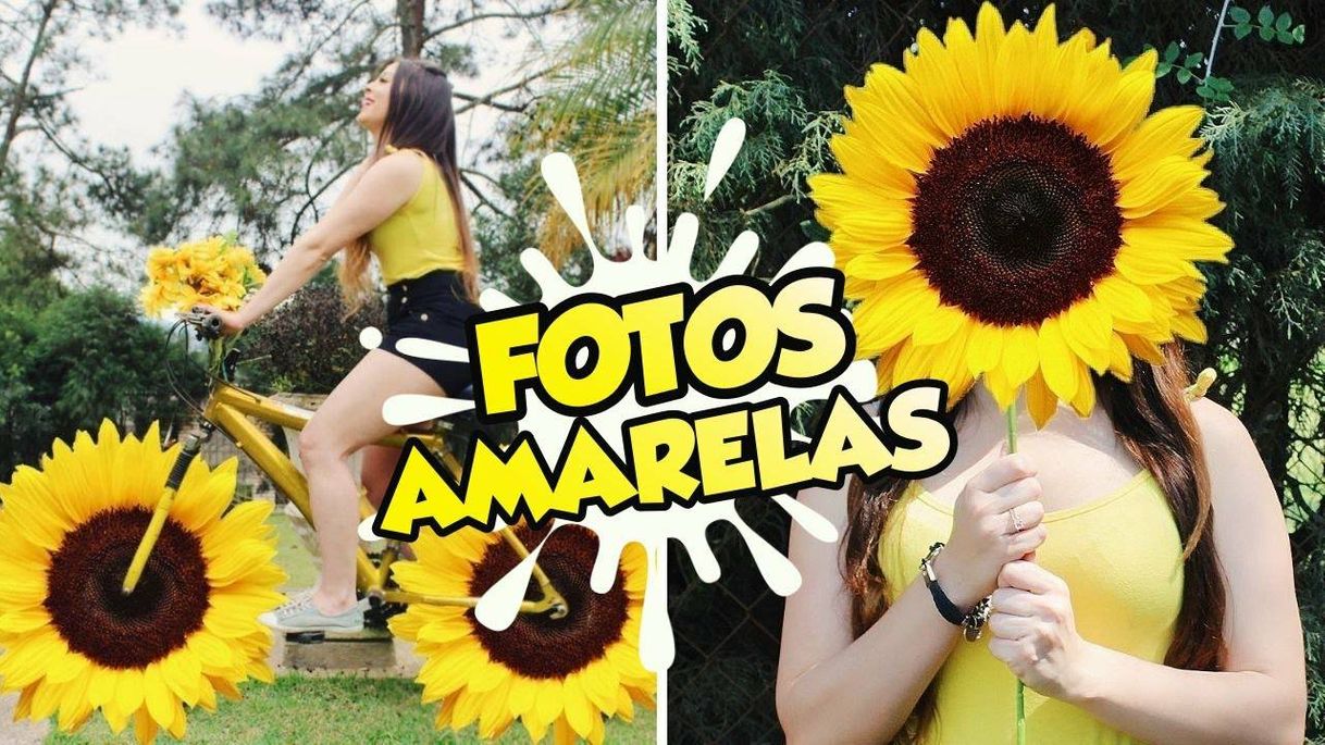 Fashion Edições de fotos com a cor amarela