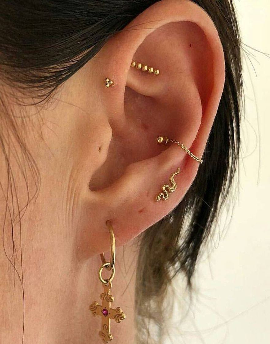 Moda piercings ear