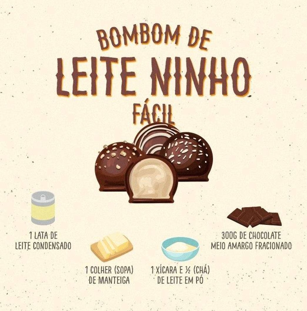 Moda Bombom de leite ninho