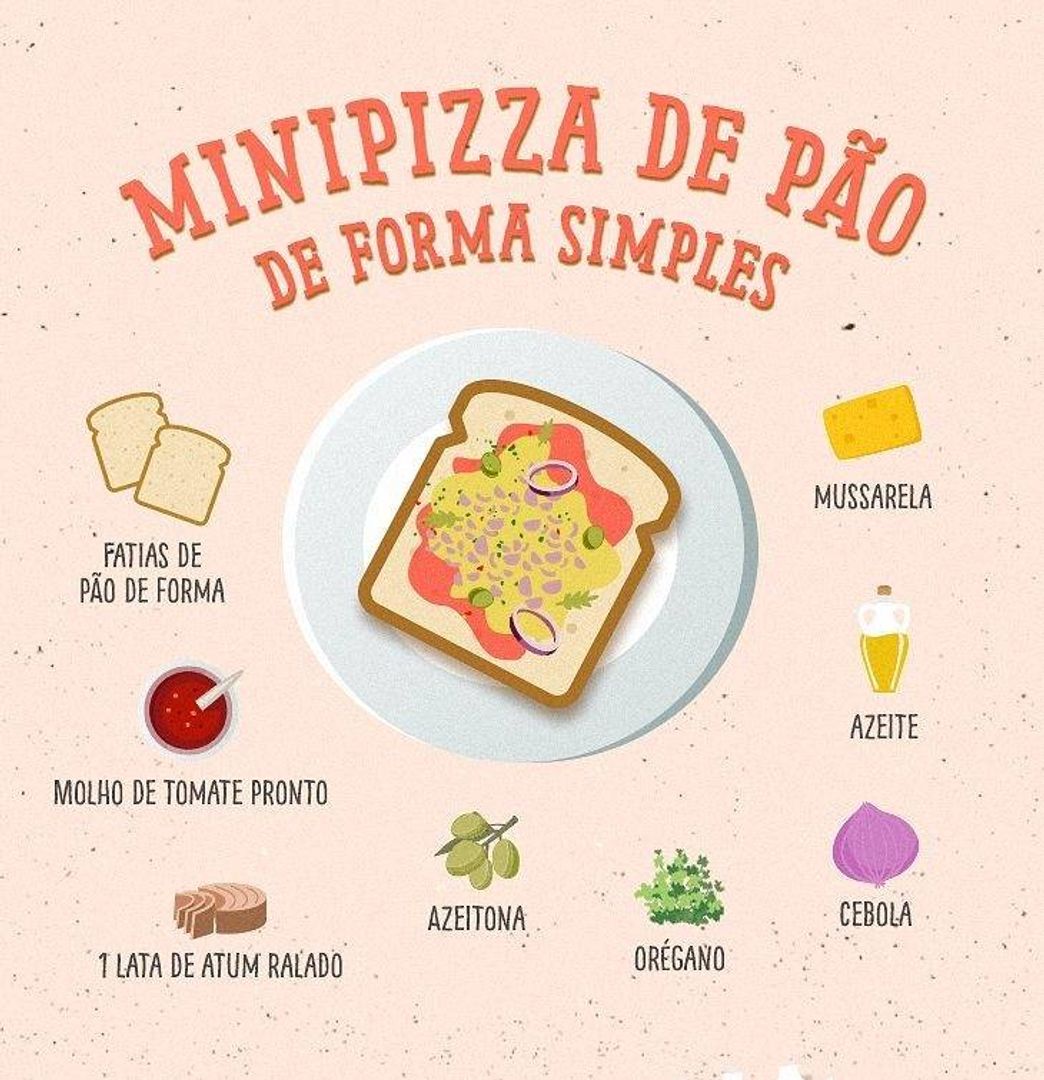 Moda Mini pizza de pão de forma