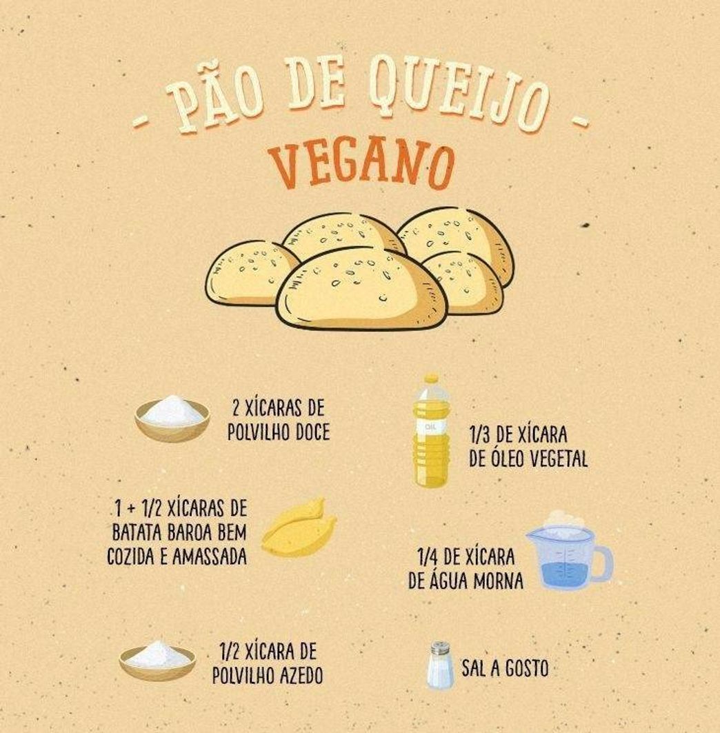 Moda Pão de queijo vegano