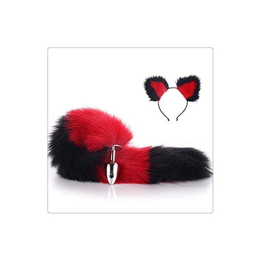 Z-one 1 Pop-Up Cat Ear Furry Diadema Fox Plug Tail Disfraz Accesorios