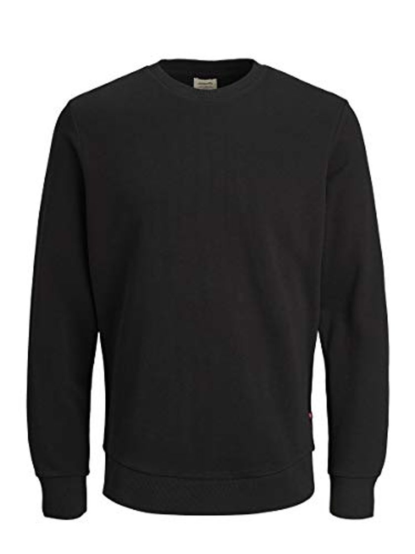 Moda JACK & JONES Jjeholmen Sweat Crew Neck Noos, Suéter para Hombre, Negro