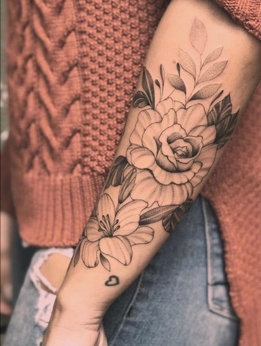 Social Tatuagem de flores 