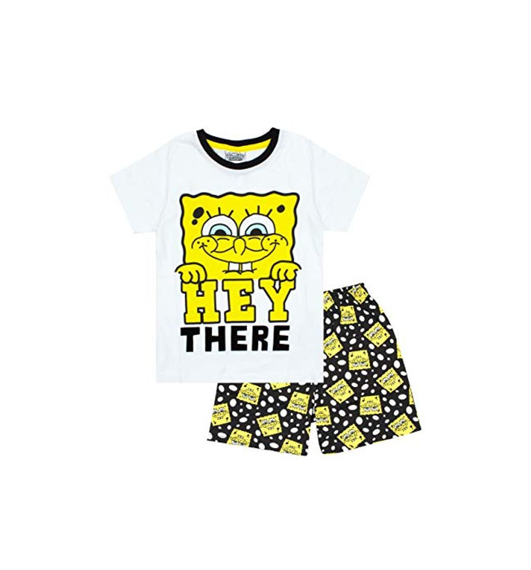 Fashion Breve Pijamas de algodón Combinado de Bob Esponja Boy