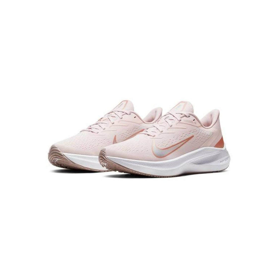 Moda Tênis Nike Zoom Winflo 7 Feminino - Rosa e Dourado