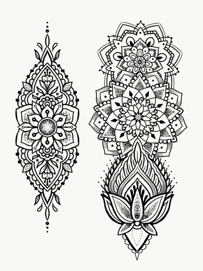 Moda Tatuagens Mandala 