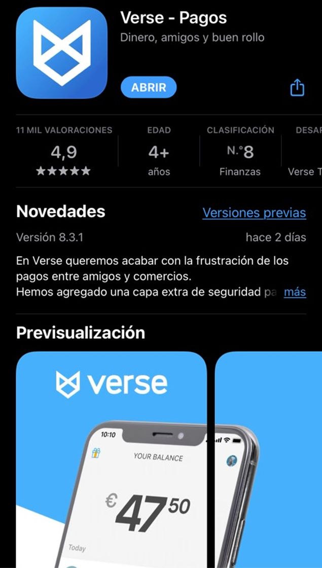 App Verse app