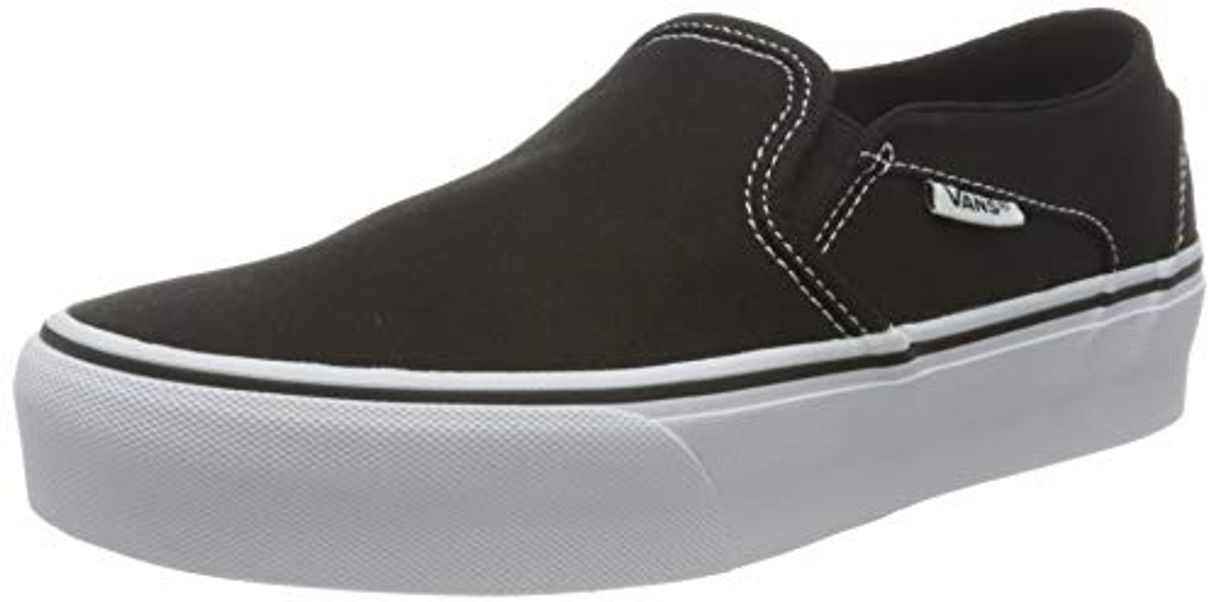 Fashion Vans Asher Platform, Sneaker Mujer, Negro