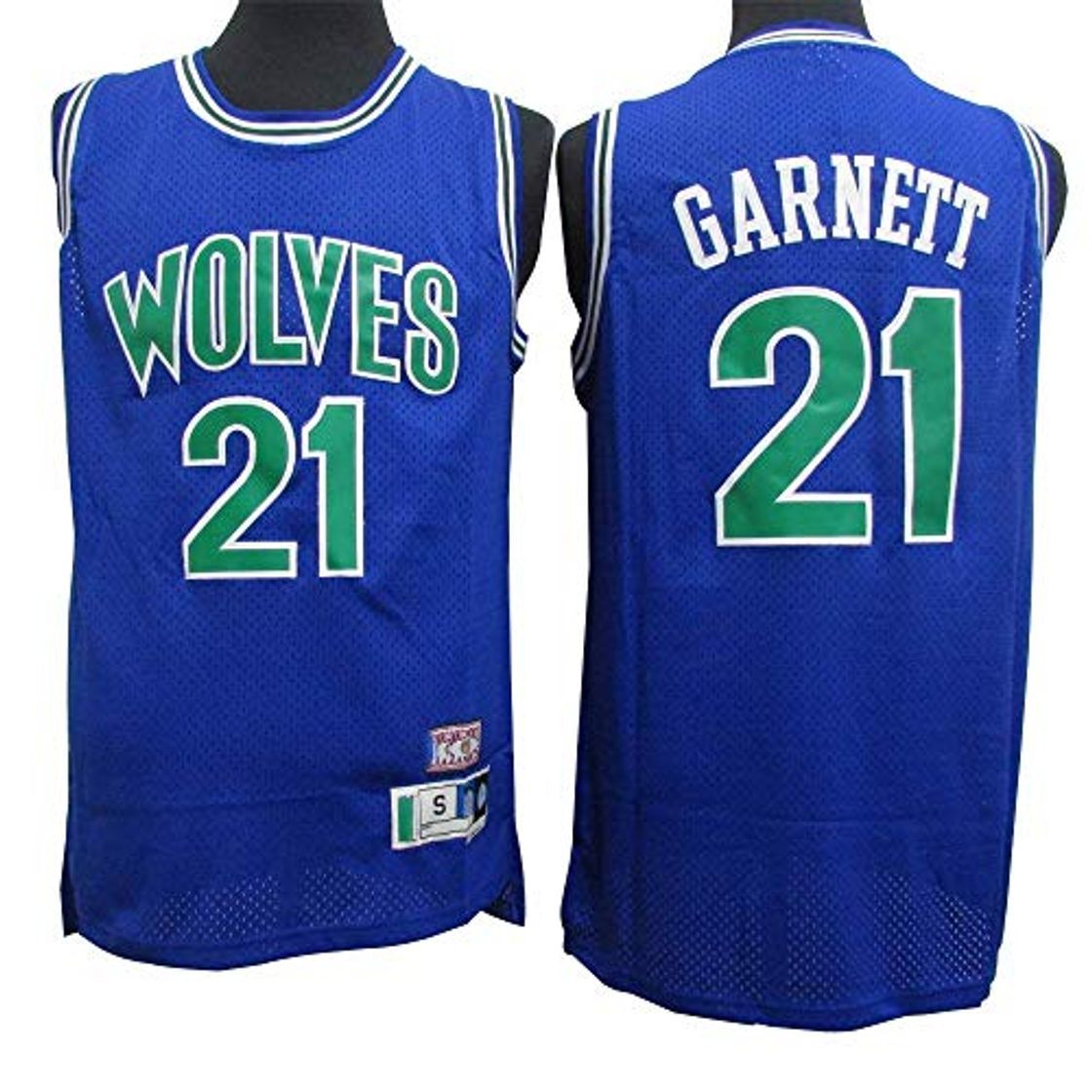 Moda Herren-Basket-Jersey - Minnesota Timberwolves Kevin Garnett # 21 Breathärmel Retro-Deporte-Camiseta, S, 165~170