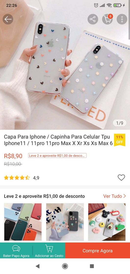 Moda CAPINHA DE CELULAR POR 8,90 