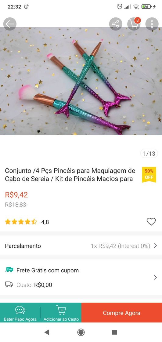 Moda Pincel de maquiagem 9,42