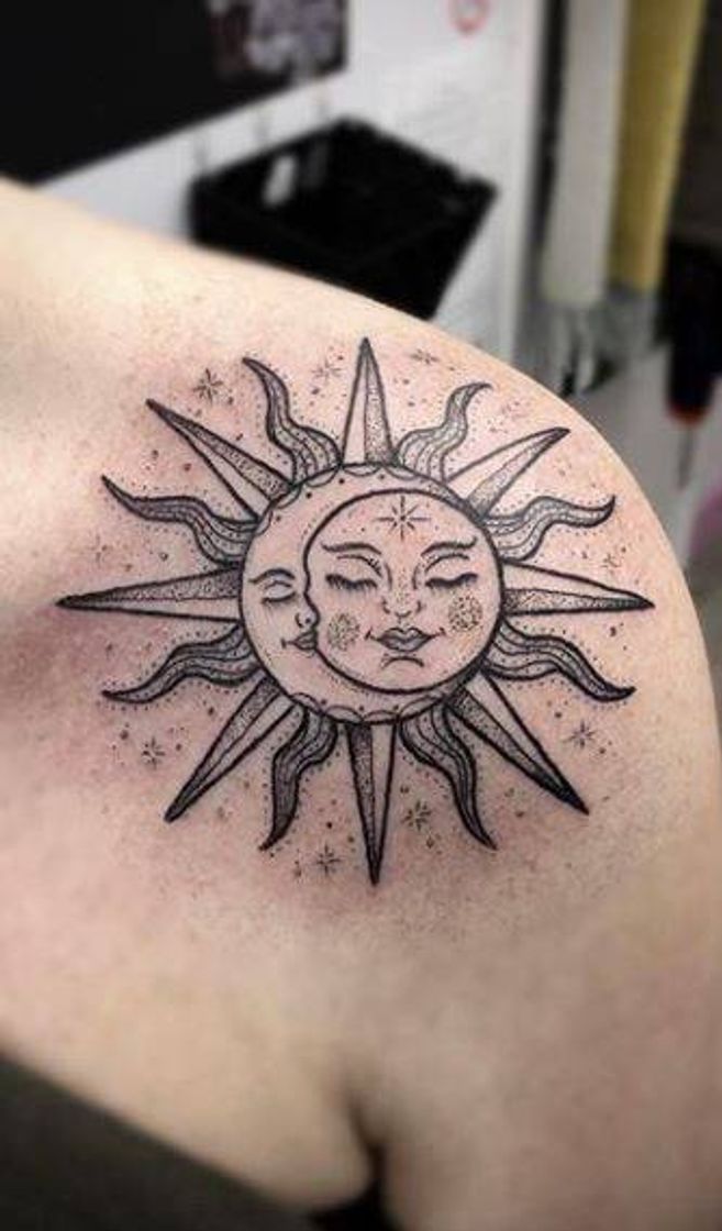 Fashion Tatuagem sol/lua 🌒