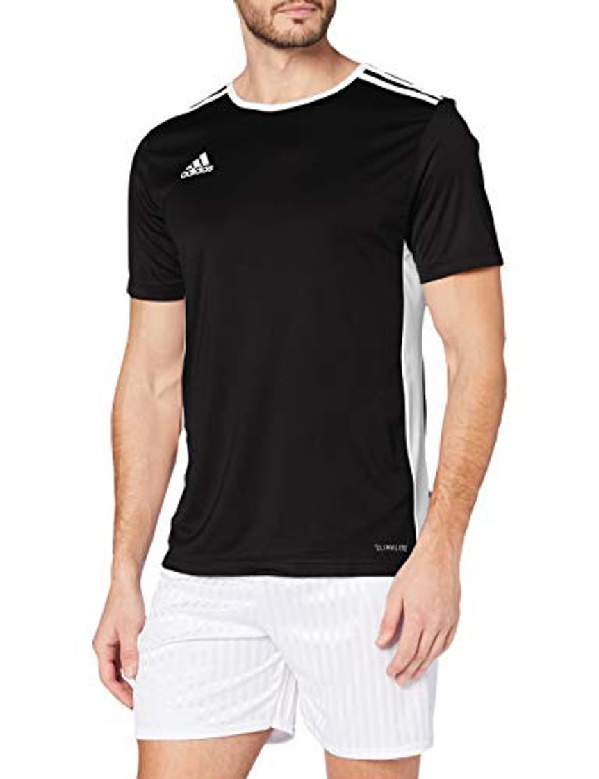 Fitness adidas Entrada 18 JSY Jersey de Fútbol de Manga Corta, Hombre, Negro