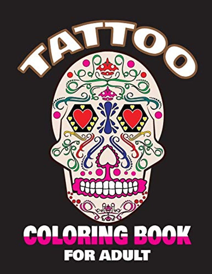 Libro TATTO COLORING BOOK FOR ADULT: 50 Coloring Pages With Beautiful Modern Tattoo