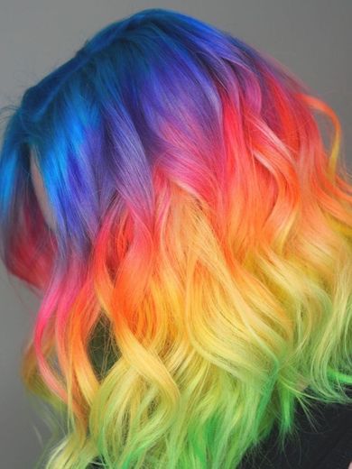 cabelo arco íris ✨