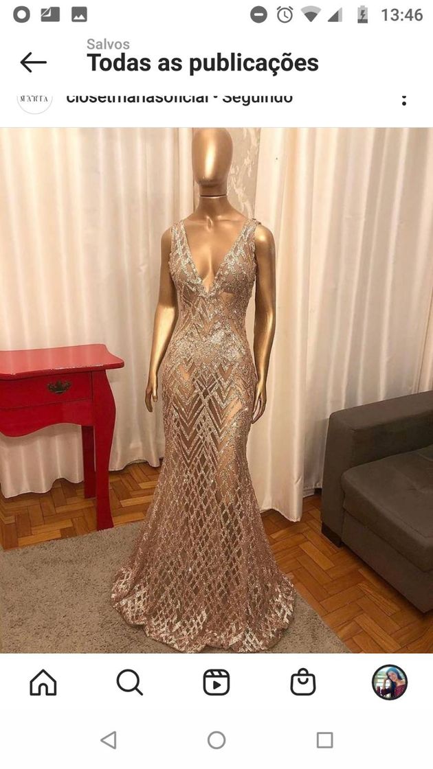 Moda Brilho em dourado