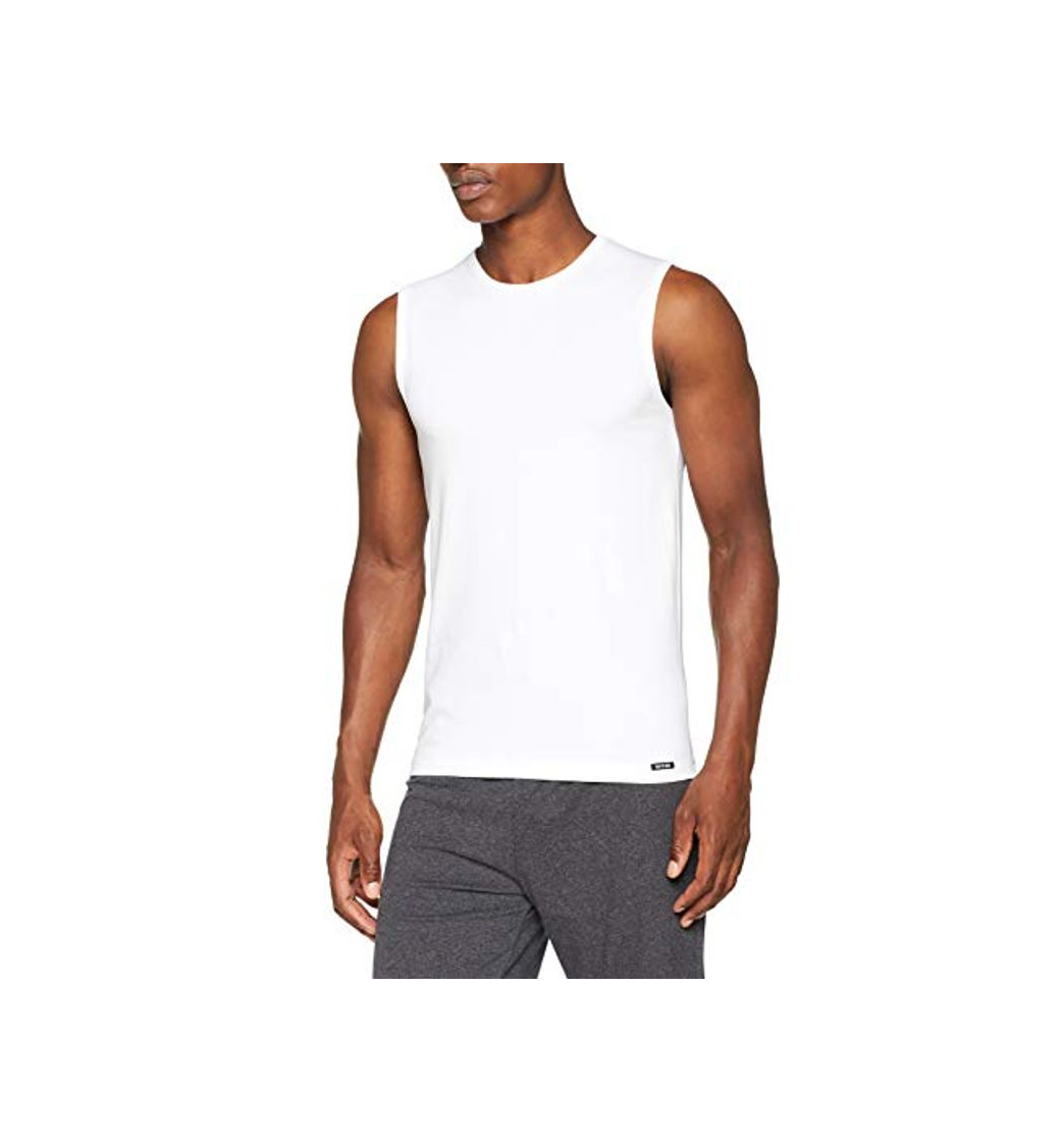 Fashion Skiny 086326 Camiseta de Tirantes, Blanco