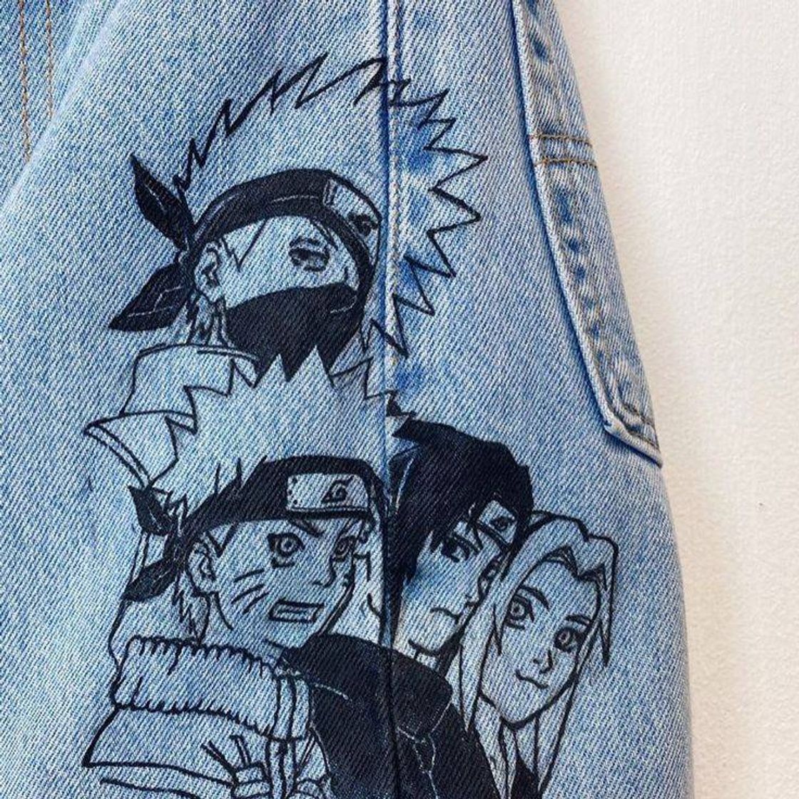 Fashion customização de calças (Naruto)