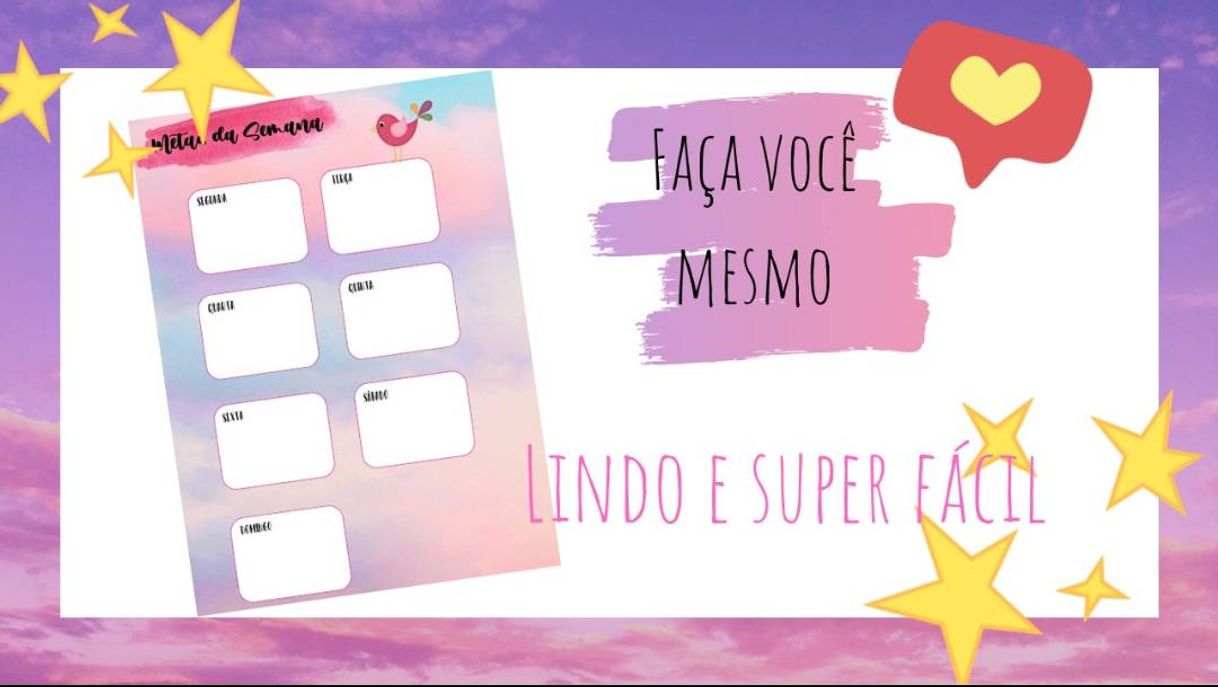 Moda 🧁Metas Semanais - Lindo e Super Fácil No Word 🤗