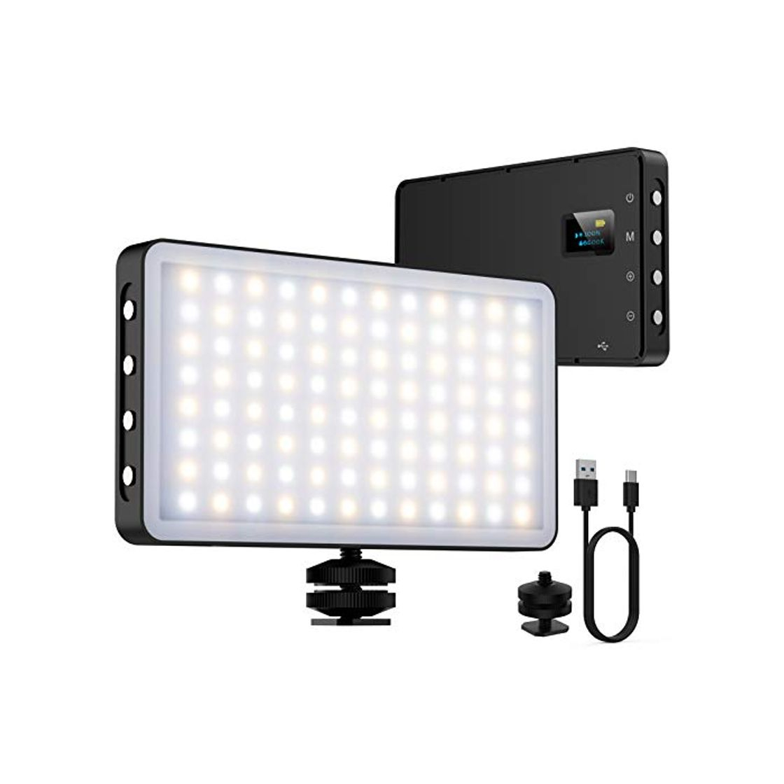 Social NinkBox Luz LED Cámara, luz de vídeo, 96 LED Regulables superluminosos 3000K-6500K,