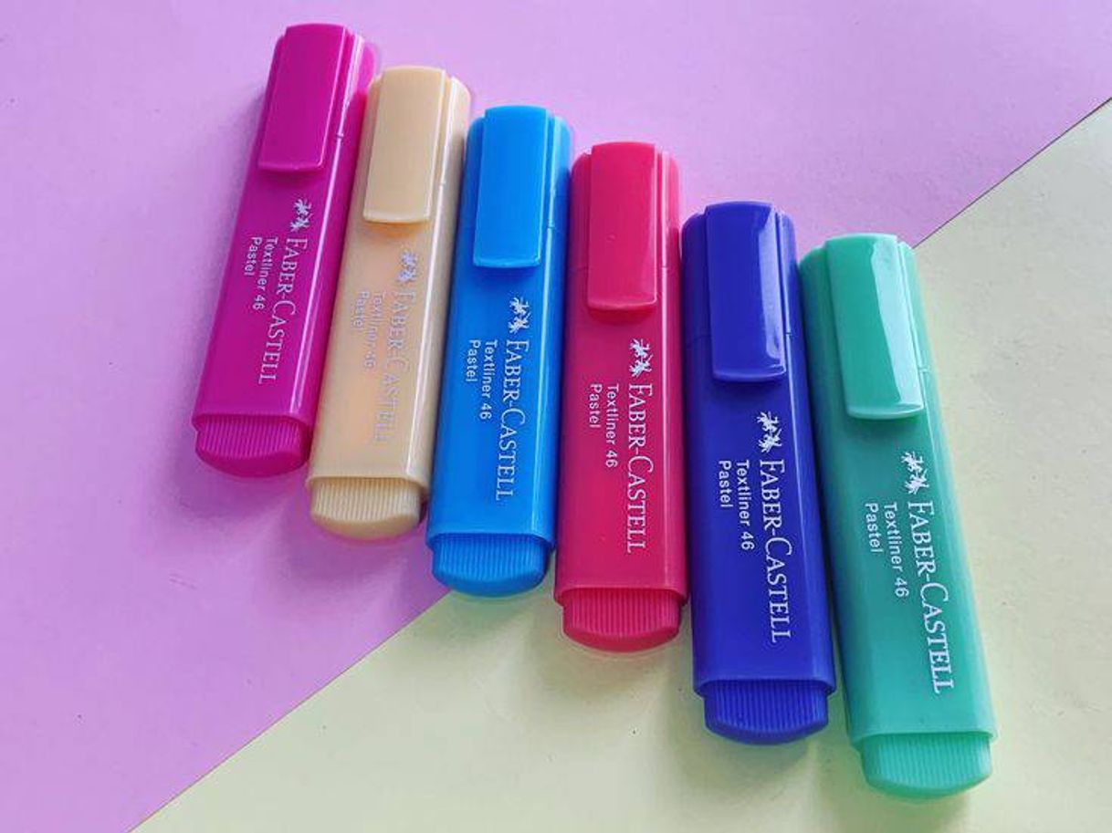 Moda Marca texto Faber Castell tons pastéis 