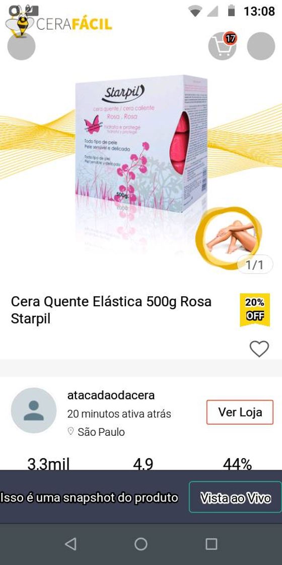 Moda Melhor cera depilatória elástica ,com ótimo preço  .