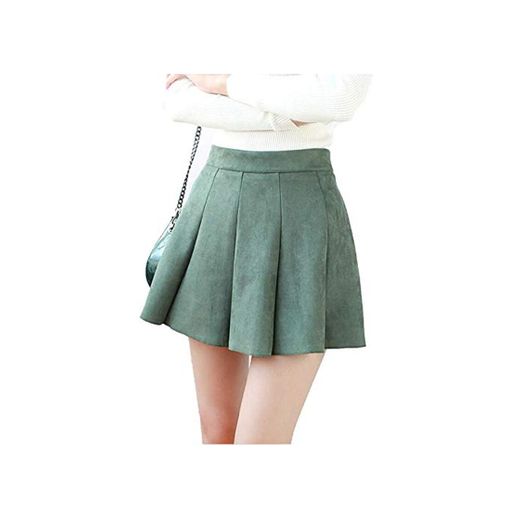 Skirts 5 Colores De 2020 Otoño Invierno Mini Plisado De Las Mujeres Sólido De Gamuza De Cintura Alta De La Escuela De La Niña Una Línea Saia Plissada Corto Pat