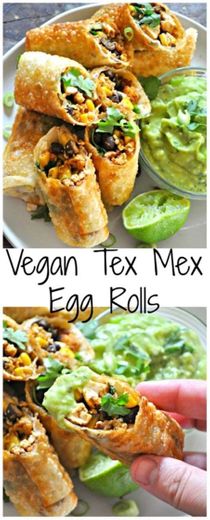 Vegan tex mex egg rolls 