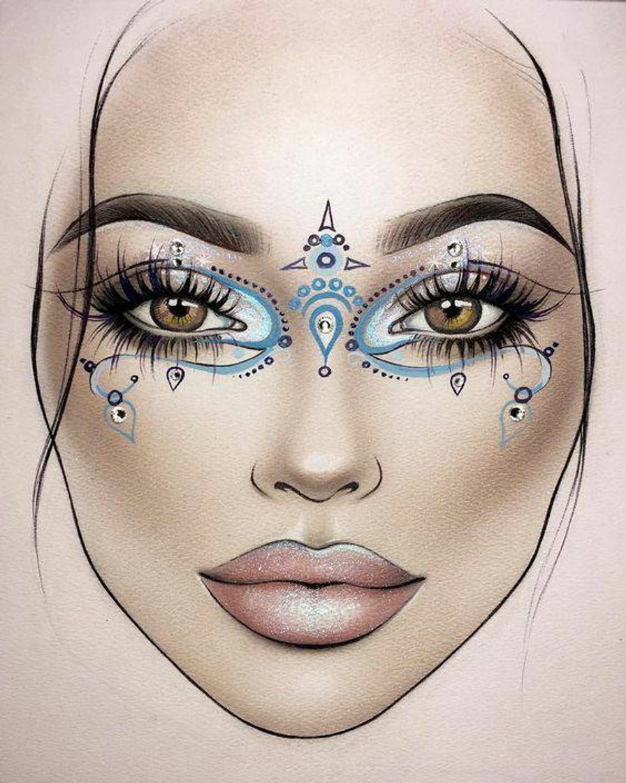 Fashion Make-up face chart