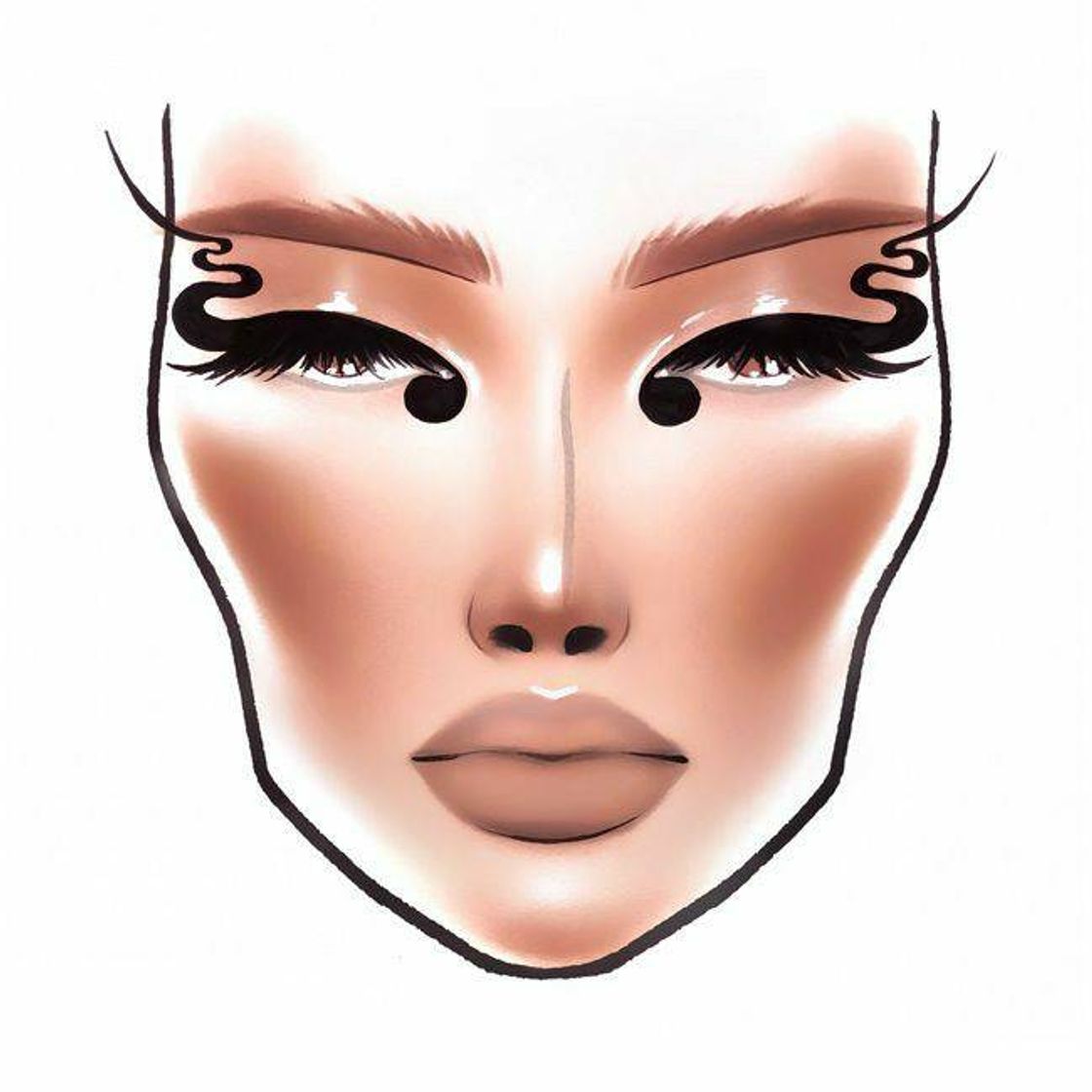 Moda Make-up face chart