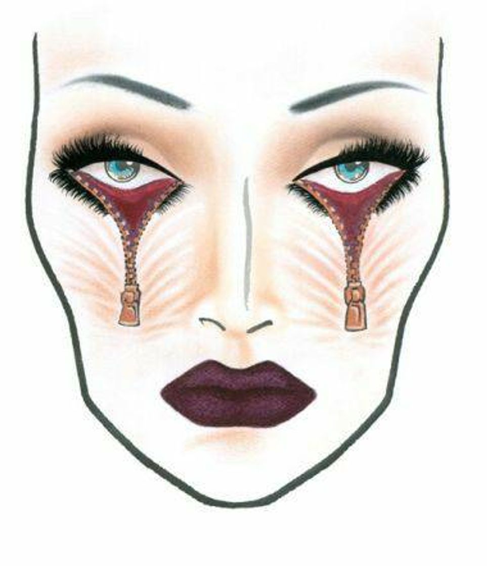 Moda Make-up face chart 