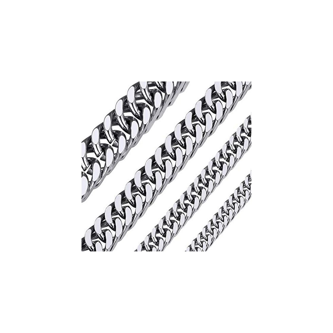 Social ChainsHouse Chain Men Cadena Cubana 5mm Cadena de Chico eslabones Acero quirurgico 46cm Largo Necklace Chain