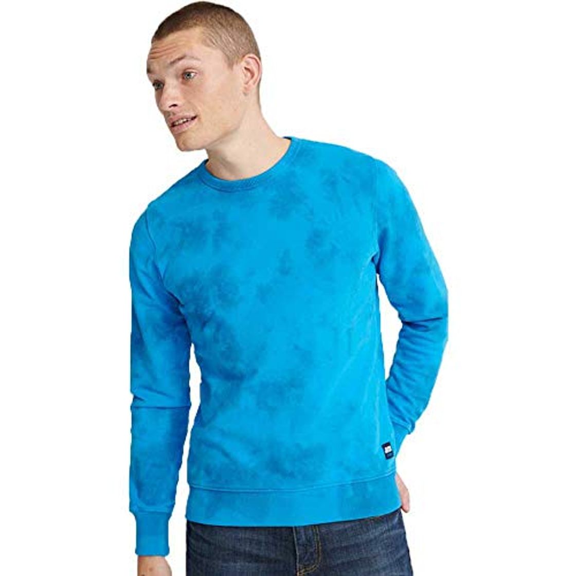 Fashion Superdry VL Tonal Tie Dye Crew Sudadera, Azul