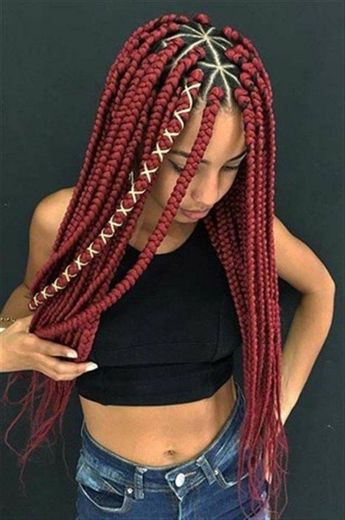 Box braids vermelha ♥️