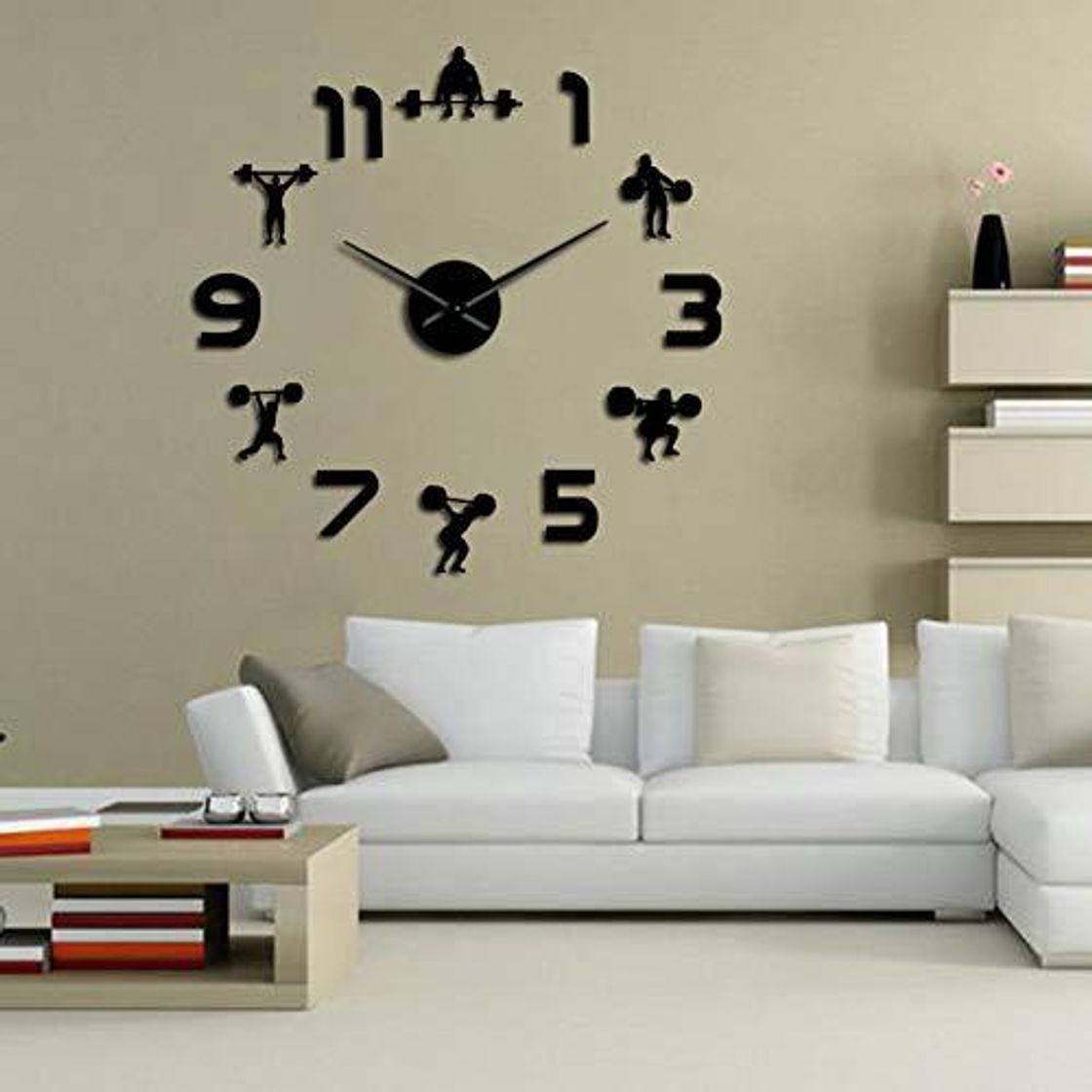 Producto KUAICHU Reloj de Pared de Bricolaje Weightlifting Fitness Room Wall Decor DIY