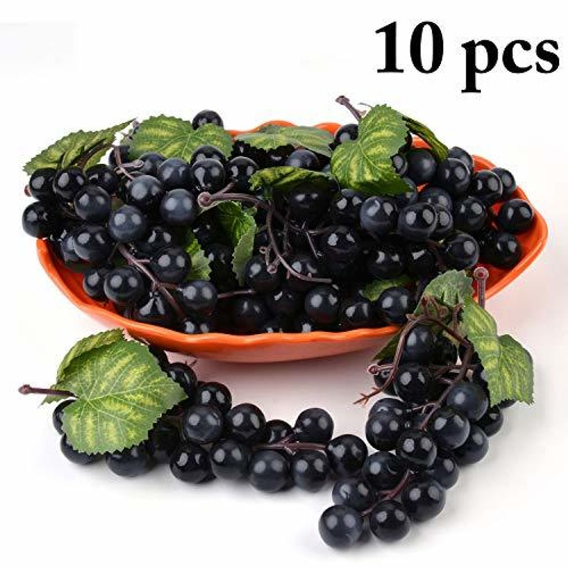 JUSTDOLIFE Uvas Artificiales Decorativas Frutas Falsas Decoración de Mesa Frutas Ornamentos Colgantes