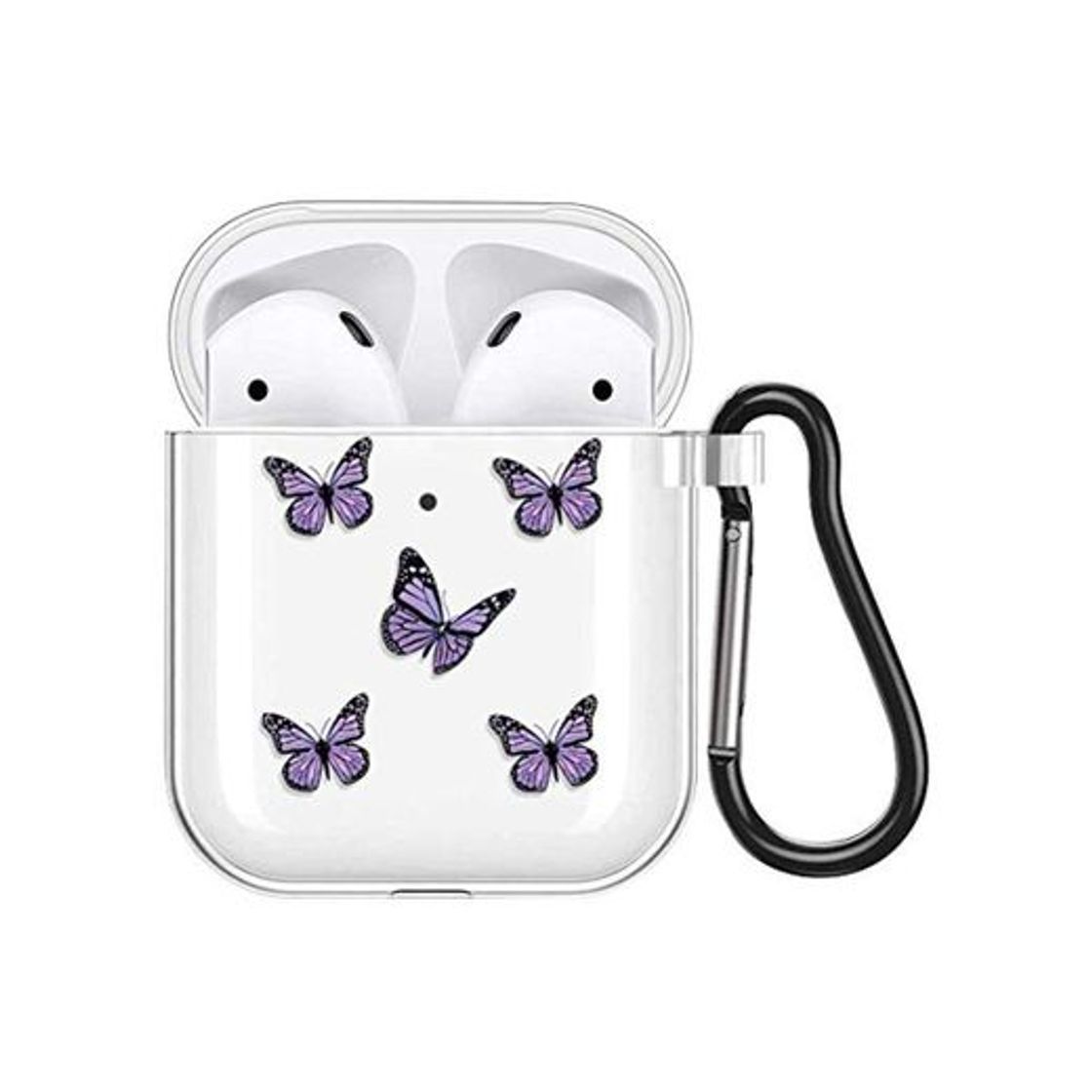 Products Funda de AirPods de Mariposa Azul Transparente para Airpods 2 1 Fundas