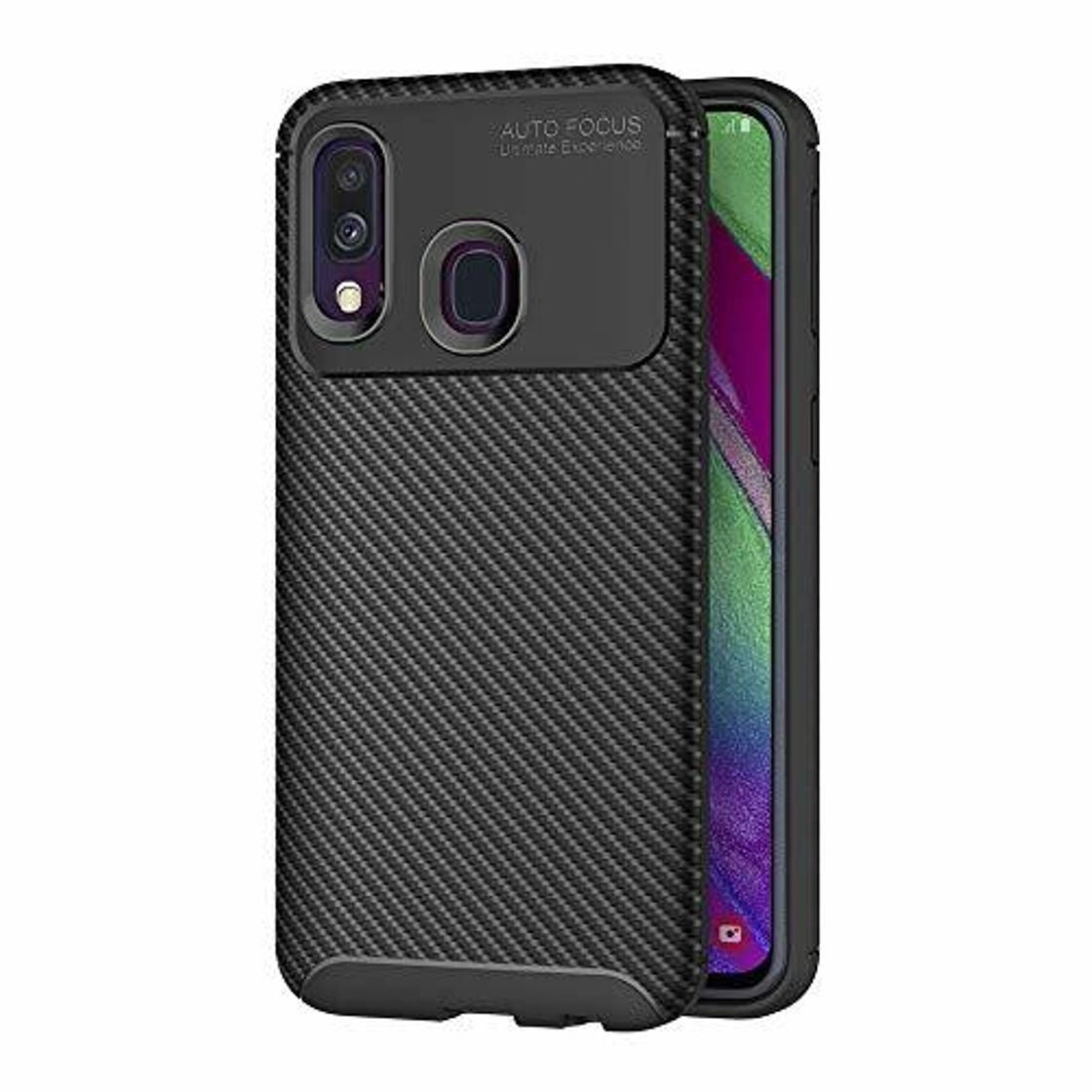 Producto AICEK Funda Samsung Galaxy A40, Negro Silicona Fundas para Samsung A40 Carcasa