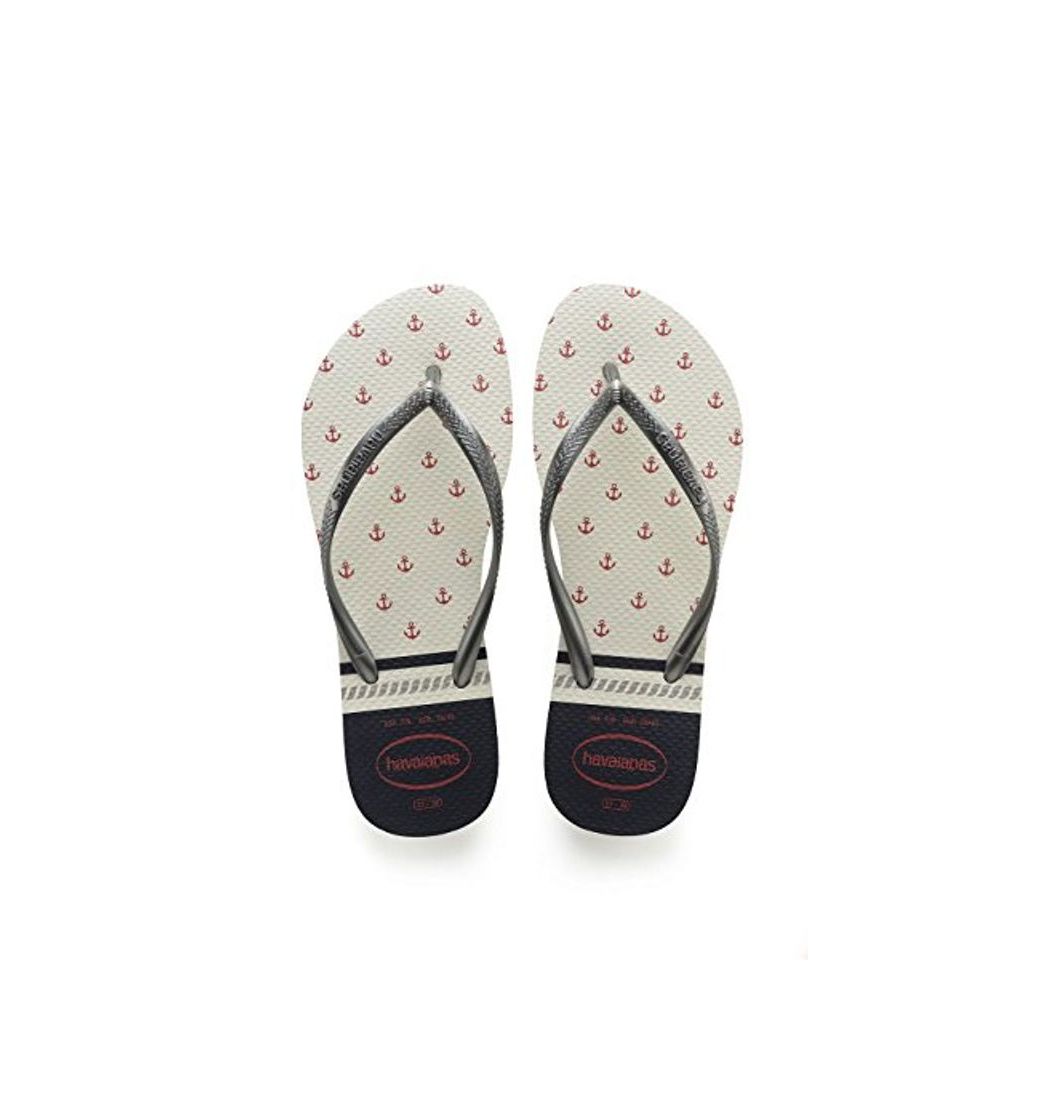 Productos Havaianas Slim Nautical, Chanclas para Mujer, Blanco