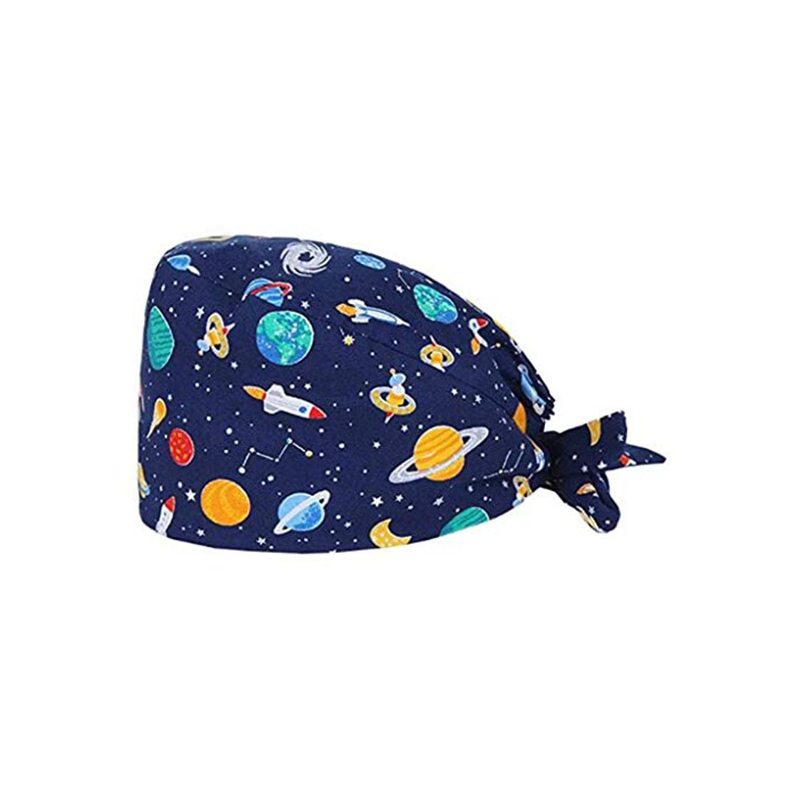 Moda riou Gorro Quirúrgico Flor Corbata Ajustable Médico Enfermera Gorro Quirofano Reutilizable Gorro de Cirugía para Pelo Largo Corto Gorro de Trabajo